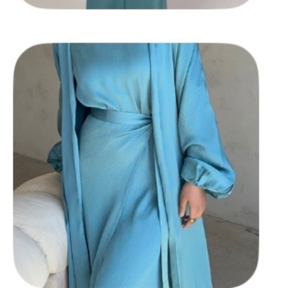 Veiled collection Abaya and dress skirt set